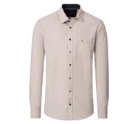 Casa Moda Freizeithemd Comfort Fit beige Faux-Uni Größe M