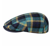 Kent Genola Wool Check Flatcap by Stetson blau L (58-59 cm)