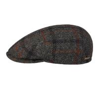 Kent Harris Tweed Check Flatcap by Stetson anthrazit 57 cm