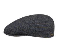 Kent Herringbone Stripe Flatcap by Stetson dunkelblau S (54-55 cm)