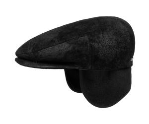 Kent Pigskin Flatcap mit Ohrenklappen by Stetson schwarz S (54-55 cm)