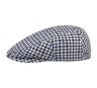 Kent Tricolour Houndstooth Flatcap by Stetson blau 59 cm