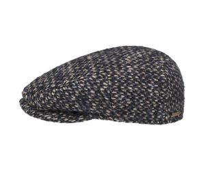 Kent Tuckmill Wool Flatcap by Stetson blau-beige 60 cm