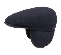 Kent Wool Ohrenklappen Flatcap by Stetson , Gr. XXL (62-63 cm), Fb. blau