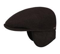 Kent Wool Ohrenklappen Flatcap by Stetson dunkelbraun L (58-59 cm)