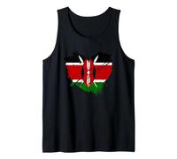 Kenya Flag Heart Kenyan Gift for Kenyans Tank Top