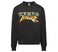 Kenzo Paris Digital Tiger Design Schwarzes Sweatshirt M