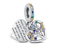 KEQ 925 Sterling Silber Unendliche Familie Charms Anhänger für Armband Charm Liebe ausdrücken Bead Charms für Damen Pendant Muttertag Valentinstag Gift