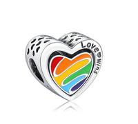KEQ 925 Sterling Silber Unendliche Familie Charms Anhänger für Armband Charm Liebe ausdrücken Bead Charms für Damen Pendant Muttertag Valentinstag Gift