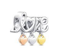 KEQ 925 Sterling Silber Unendliche Familie Charms Anhänger für Armband Charm Liebe ausdrücken Bead Charms für Damen Pendant Muttertag Valentinstag Gift