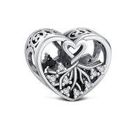 KEQ 925 Sterling Silber Unendliche Familie Charms Anhänger für Armband Charm Liebe ausdrücken Bead Charms für Damen Pendant Muttertag Valentinstag Gift