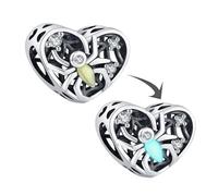 KEQ Halloween Villains Böse Königin Apfel für Frauen Anhänger Charm aus 925er Sterlingsilber,Horror Kürbislaterne mit Händen, kompatibel mit Pandora-Armbandn