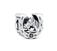 KEQ Horse Celtic Knot 925 Sterling Silber Perlen Charms Anhänger für europäische Armbänder und Halsketten Armband für Damen Frauen Muttertag Tier Schmuck Geschenk