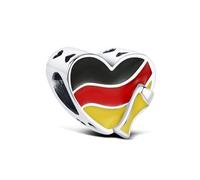 KEQ Silber Kollektion Reise Hobby Charm Anhänger für Pandora Armbänder | 925 Sterling Silber Germany Beer Abzeichen Charm Anhänger Souvenir Abschiedsgeschenk für Urlaub, Auslandsreise, Work Travel