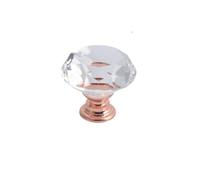 Keramik SchubladenknöPfe 6 Stück Kristall-Diamant-Kabinettknöpfe und -griffe, 30 mm, goldfarben, for Küchenschränke, Türgriffe, Kommoden, Möbelgriffe, Hardware Möbelknöpfe Keramik(30mm rose gold)