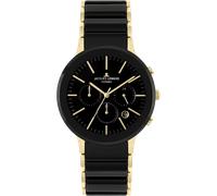 Keramikuhr JACQUES LEMANS "Dublin", schwarz, Armbanduhren, Herren, Keramikuhr, Quarzuhr, Armbanduhr, Herrenuhr, Keramik, analog, Tag, Stoppfunktion (97140351-0)