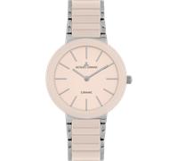Keramikuhr JACQUES LEMANS "Monaco", rosa, Armbanduhren, Damen, Quarzuhr, Armbanduhr, Damenuhr, analog (32325708-0) rosa