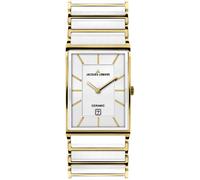 Keramikuhr JACQUES LEMANS "York", weiß (weiß, goldfarben), Armbanduhren, Herren, Keramikuhr, Quarzuhr, Armbanduhr, Damenuhr, Herrenuhr, Datum, Keramikarmband (51948308-0)