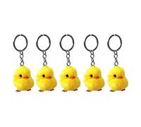 KERDEJAR Schlüsselanhänger, 5 Stück, gelb, Ente, Plüsch, weich, Küken, Schlüsselanhänger, Ostern, Handtasche, Schmuck