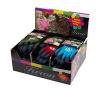 Keron Display Kinderhandschuhe je 6 Paar marine,moosgrün - rot