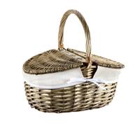 Kesper Einkaufskorb aus Weide, mit Textilfutter 17695 , 1 Korb, Maße (B x L x H): 40 x 28 x 36 cm