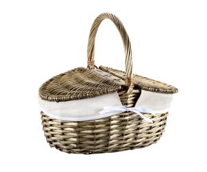 Kesper Einkaufskorb aus Weide, mit Textilfutter 17695 , 1 Korb, Maße (B x L x H): 40 x 28 x 36 cm