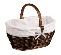 Kesper Einkaufskorb aus Weide, mit Textilfutter 17696 , 1 Korb, Maße (B x L x H): 45 x 34 x 37 cm