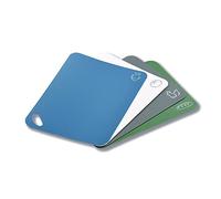 Kesper | Flexible Schneidunterlage, 4er Set, Material: Kunststoff (PE), Maße: 38 x 29 x 0,2 cm, Farben: Blau, Weiß, Grau, Grün | 30591