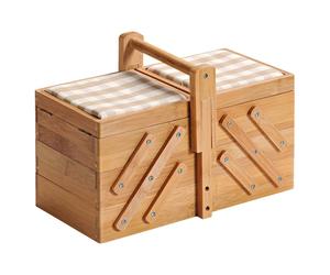 Kesper Nähkästchen braun Bambus B/H/T: ca. 29x19x16,5 cm