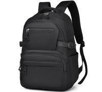 KESUDE Schulrucksack Mädchen & Jungen Teenager Schwarz - Causal Travel Rucksack Damen Wasserdicht Viele Fächer mit 14" Laptopfach College Boys School Backpack Arbeitsrucksack Herren