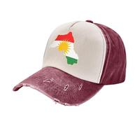 KETAFOUND Vintage Basecap Herren Karte Von Kurdistan Snapback Distressed Baseball Cap Patriotismus Washed Einstellbare Schirmmütze Freizeit Outdoor Kappe Sport
