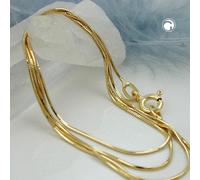 Kette 0,7mm Schlange 5-kant 14Kt GOLD 42cmGold / 45