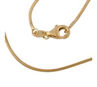 Kette 1mm Schlange rund glänzend 8K GOLD 45cm