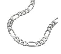 Kette 4,8mm flache Figarokette Silber 925 50cm - Silber / 55