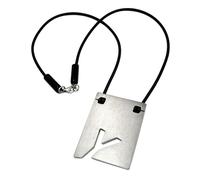 Kette 44x31mm Anhänger Edelstahl Buchstabe Y Vollgummi schwarz 42cm