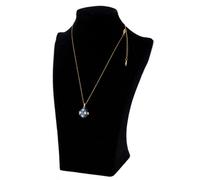 Kette 45 cm vergoldete Halskette mit Herz in blauem Strass Anhänger in Ei-Form