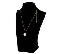 Kette 45 cm vergoldete Halskette mit Herz in weißem Strass Anhänger in Ei-Form