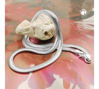 Kette 4mm flache Schlangenkette glänzend Silber 925 42cm