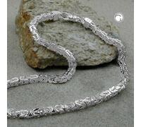 Kette 6mm Königskette vierkant glänzend Silber 925 70cmSilber / 80