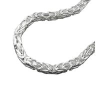 Kette 6mm Königskette vierkant glänzend Silber 925 80cm