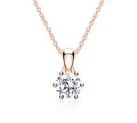 Kette aus 14K Roségold mit Diamant, lab grown