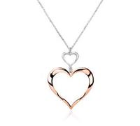 Kette aus 925er Silber mit Herz rosévergoldet