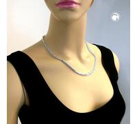 Kette ca.3mm Königskette vierkant glänzend Silber 925 45cmSilber / 60