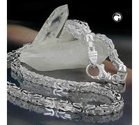 Kette ca.5mm Königskette vierkant glänzend Silber 925 50cmSilber / 70