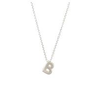 Kette Damen Zierliche Silber-Anfangsketten für Frauen 14 Karat Gold gefüllte geschichtete Silberketten für Frauen AZ 26 Alphabet-Anfangsketten für Keltenkreuz Anhänger (B, One Size)