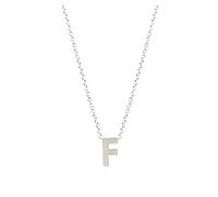 Kette Damen Zierliche Silber-Anfangsketten für Frauen 14 Karat Gold gefüllte geschichtete Silberketten für Frauen AZ 26 Alphabet-Anfangsketten für Keltenkreuz Anhänger (F, One Size)