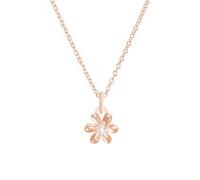 Kette Flower mit Zirkonia aus Sterlingsilber, IP Rosé