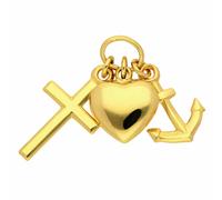 Kette mit Anhänger ADELIA´S "Damen 585 Gold Anhänger Glaube-Liebe-Hoffnung", gold, Halsketten, Damen, Gold, Schmuckset - Set mit Halskette (34125028-0) gold