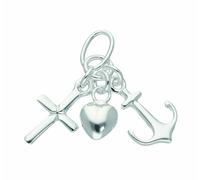 Kette mit Anhänger ADELIA´S "Damen 925 Silber Anhänger Glaube-Liebe-Hoffnung", silber, Halsketten, Damen, Silber 925 (Sterlingsilber), Schmuckset - Set mit Halskette (24956210-0) silber