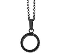 Kette mit Anhänger ADELIA´S "Damen Edelstahl Ankerkette Halskette mit Anhänger Anker", schwarz, Halsketten, Damen, unbekannt, Edelstahl (30118039-0) schwarz